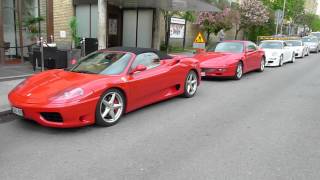 Ferrari 458 Italia rev and Ferrari 328 GTB Accelerates - HD