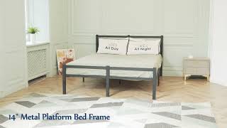 Lusimo | Metal Bed Frame With Headboard