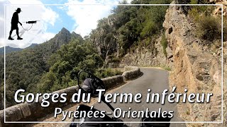 Gorges du Terme inférieur, Balcony Road D53(B), Pyrénées-Orientales, France - by motorcycle