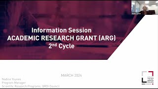 Academic Research Grant 2nd Cycle Information Session