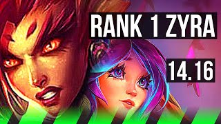 ZYRA vs LILLIA (JGL) | Rank 1 Zyra, 4/1/7, Rank 22 | BR Challenger | 14.16