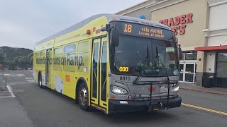 (Bay to Breakers 2024) SF Muni: 2016 New Flyer XDE40 #8815 on 18 46th Avenue