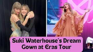 Suki Waterhouse STUNS at Taylor Swift's Eras Tour in Custom Chloé Gown | Wembley Stadium Performance