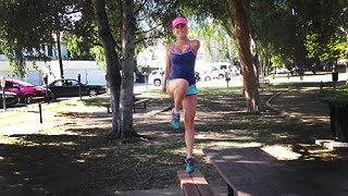 Bethany Hamilton performs Lunge Ups workout