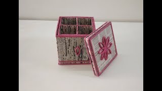 Newspaper Multi Storage box | Best out of waste | DIY craft