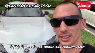 2020 Toyota Supra downpipe, intake and putting in the air filter upgrades! Car sounds beast!!!