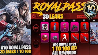 A10 Royal Pass 1 To 100 Rp Reward | 3d Leaks | 7 Weapons, 3 Mythic, 2 Vehicals, 5 Emotes |Pubgm|Bgmi