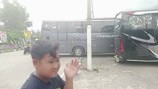 Ngevlog Bus Pariwisata Keren Telolet Basuri di Tempat Oleh2 Sari Barokah Caringin Bogor. #busmania.