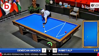 AHMET ALP vs DENİZCAN AKKOCA | 12 Inn 30 POINT | 3 Cushion Billiards 1.LEAGUE PLAYOFF 2024 ANKARA