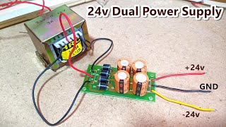 24v DC Dual Power Supply Using Centre Tapped Transformer And PCB Board | POWER-GEN