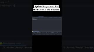 Python Program to Find the Factorial of a Number 🐍#shorts #python