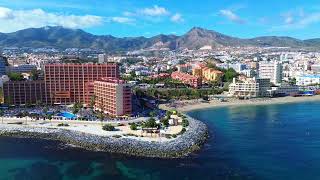 🇪🇸 4K drone view Benalmadena coast, Spain