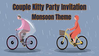 Monsoon Theme Kitty Party Invitation Video | Couple Kitty Party Invitation for Monsoon Theme