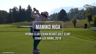 Mamiko Higa Golf Swing Hybrid (down-the-line), Evian Championship, Evian-les-Bains, July 2019.