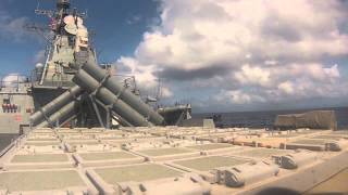 USS John S. McCain (DDG 56) harpoon and SM-2 misile firing!  Enjoy!