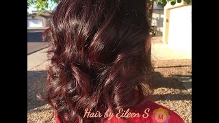 Violet , Red single process hair color