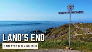 LAND'S END, Cornwall | 4K Narrated Walking Tour | Let's Walk 2023