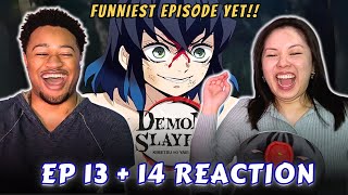 THIS TRIO IS CHAOTIC! | Girlfriend Reacts To *Demon Slayer* Ep 13 & 14 REACTION