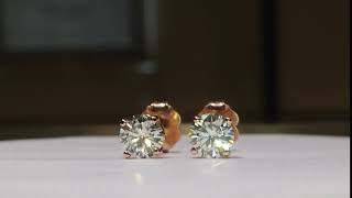 1 00 Carat Studs in 14K Rose Gold