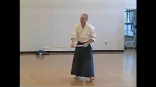 Chiba sensei's paired jo form - Sansho 1 (teaching aspects on end 3rd, part 1)