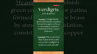 Pronounce VERDIGRIS the right way #shorts #shortsvideo #pronunciation #english #Verdigris #viral