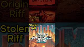 Alice In Chains vs Doom | Them Bones vs Bye Bye American Pie | Stolen Riffs #8 #shorts #doom