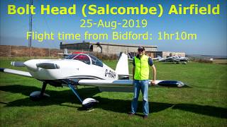 Vans RV-7 G-RVAH Bolt Head (Salcombe) airfield approach and landing Rwy 29