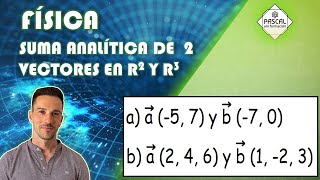 Física | Matemáticas | Vectores | Suma Analítica de  2 Vectores de 2 Dimensiones y 3 Dimensiones