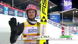 Skispringen Wisla 2020 / DSV Adler beim 1. Teamspringen auf dem 2. Platz