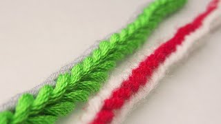 Easy Crochet: How to Crochet a Simple Multicolor Cord for beginners. #Shorts