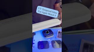 UV Tempered Glass for Apple Watch 9 | How to install 💦☑️ #shorts