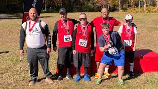 Athletes crossing the finish line 3k competition #sports #specialolympics #competition