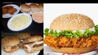 Zinger Burger 🍔 Recipe|KFC Style Zinger Burger Recipe|YES WE CAN COOK.