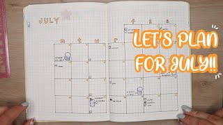 JULY BULLET JOURNAL SET UP!! 🧡🍊 | A Discussion About Revisiting Our Goals