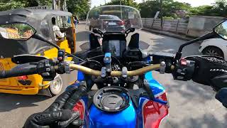 Riding an Adventure tourer in city || can you ride a 300kg bike in city? || 2 Brother Vlogs