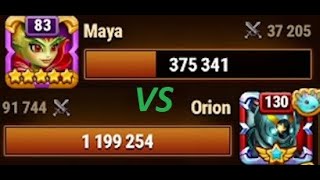 [Hero Wars] Maya vs Orion 🙈🙉🙊🤢🤬😨🥵🐠👀📽🖥