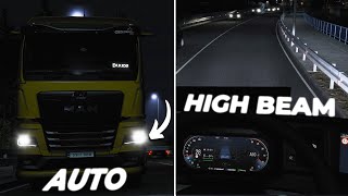 ETS2 1.48.5 NEW HIDDEN FEATURE - Automatic High Beams | Euro Truck Simulator 2