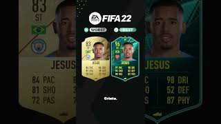 Gabriel Jesus - Pires vs Meilleures cartes FUT ! (FIFA 17 - FC 24) #fifa #fifaratings #fc24