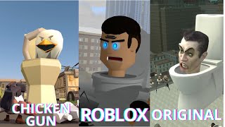 Skibidi Toilet - ORIGINAL vs CHICKEN GUN vs MINECRAFT vs OTAMATONE (ALL EPISODES) skibidi bop yes