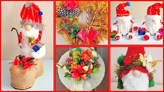 5 Easy Christmas Decoration craft ideas 🎄from Waste Materials step by step /DIY♻️