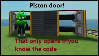 Piston door with a code! | Roblox Stranded