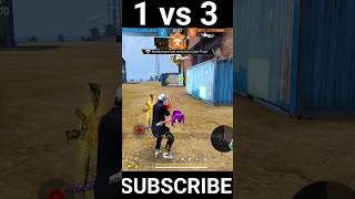 1 vs 3 destroyed is squad #video #freefire #shortvideo #viral #shorts