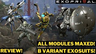 EXOPRIMAL - B VARIANT EXOSUITS AND MAXED MODULES REVIEW! #exoprimal #monsterhunter #gamepass