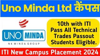 UNO Minda Ltd campus placement 💥💥💥