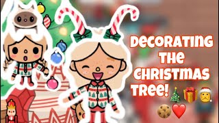 Decorating the Christmas tree!🎄❤️ #tocaboca  #christmas  #christmastree  #preppy  #aesthetic