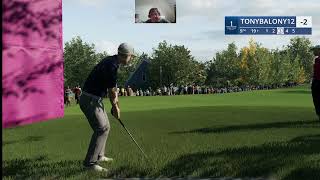 PGA Tour ToneyBalony Awesome flop shot on 9th hole   Evian Course