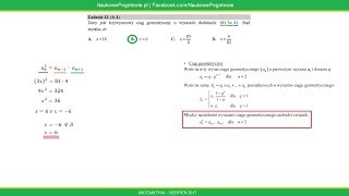 Zadanie 12 - Matematyka Matura | SIERPIEŃ 2017