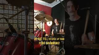 How To Become a Better Drummer? Hi-Hat Fills to Spice Up Your Funk Drumming!  #Shorts #drums #music