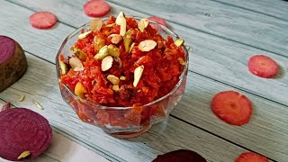 Carrot-Beetroot Halwa without Khoya