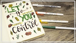 Hand Lettering a Quote with Leaf Doodles | Satisfying + No Talking